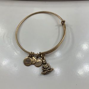 Alex and Ani gold plated bracelet with charm!